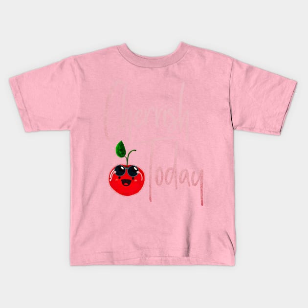 Cherrish Today Kids T-Shirt by punnygarden